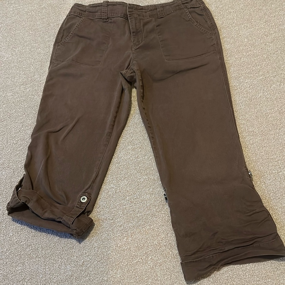 Capri pants - Size 8 - adjustable length - Stamp10 brown pants